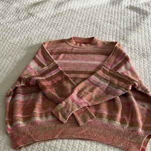 Women Free People pink/tan sweater